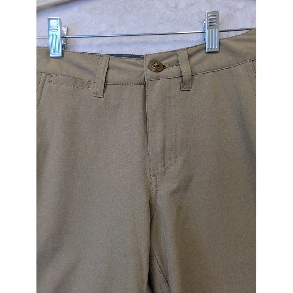 Quiksilver Amphibian Shorts Kid's 22 Khaki Tan 4-Way Stretch Hybrid Walkshorts‎